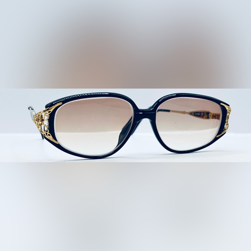 Vintage C&B C-257 Black Gold Oval Sunglasses Frames Only